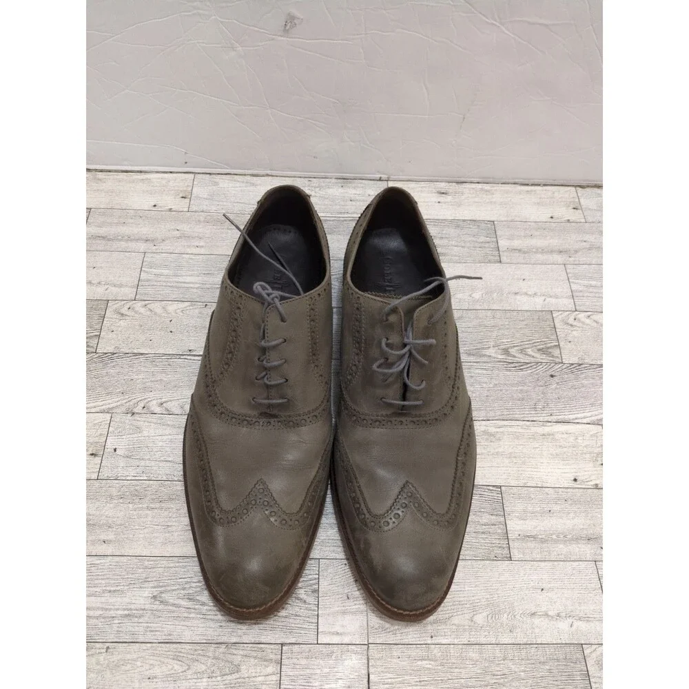 Cole Haan Grey Leather Wing Tip Oxford / Dress Shoes Mens Size 12 M